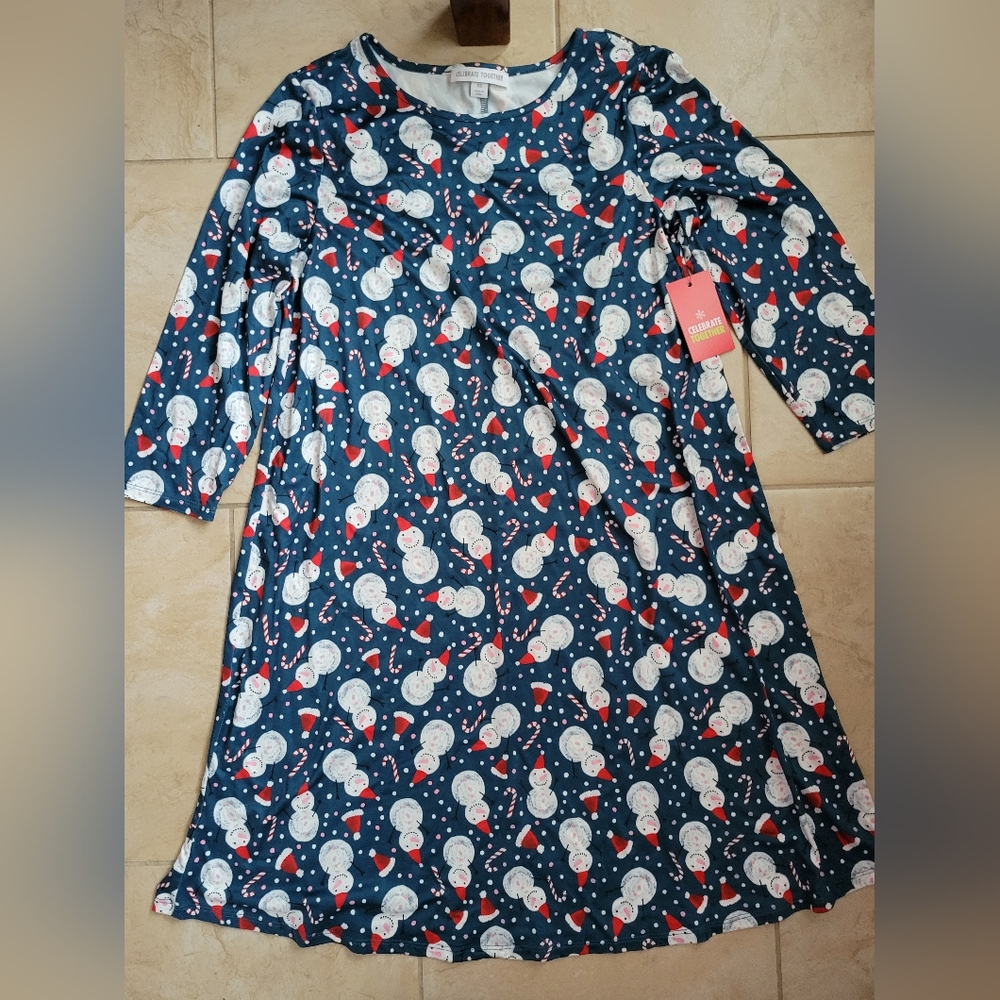 Celebrate Together Women’s Holiday Snowmen Dress Size XS